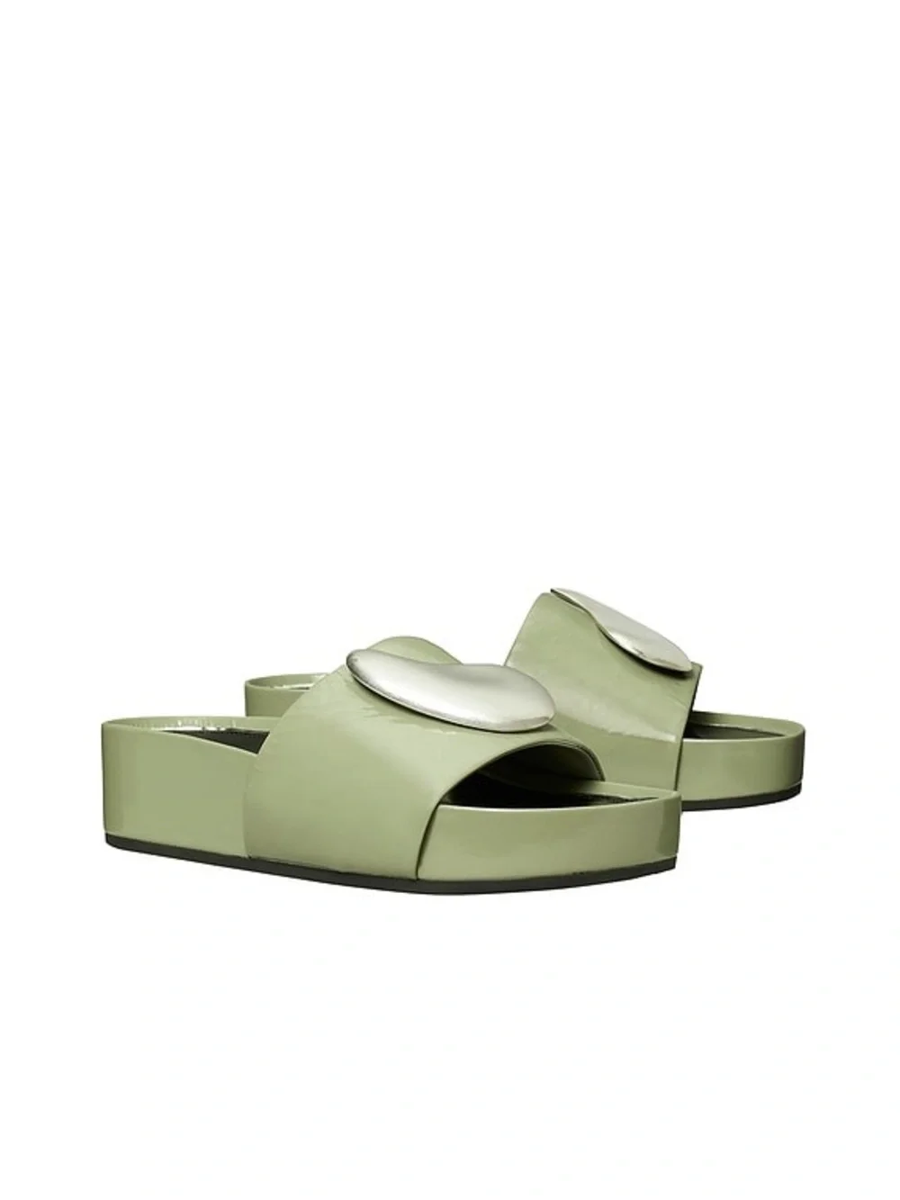 NWOB TORY BURCH PATOS PLATFORM SLIDE SANDALS Sz 10